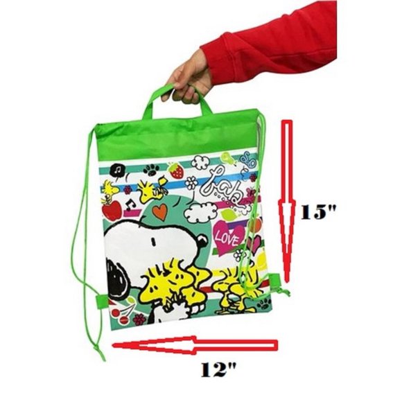 NEW Snoopy Non-Woven School/Shoes/Hiking/Gift/Party/Swimming Pool/ Backpack.BLUE - Picture 3 of 3
